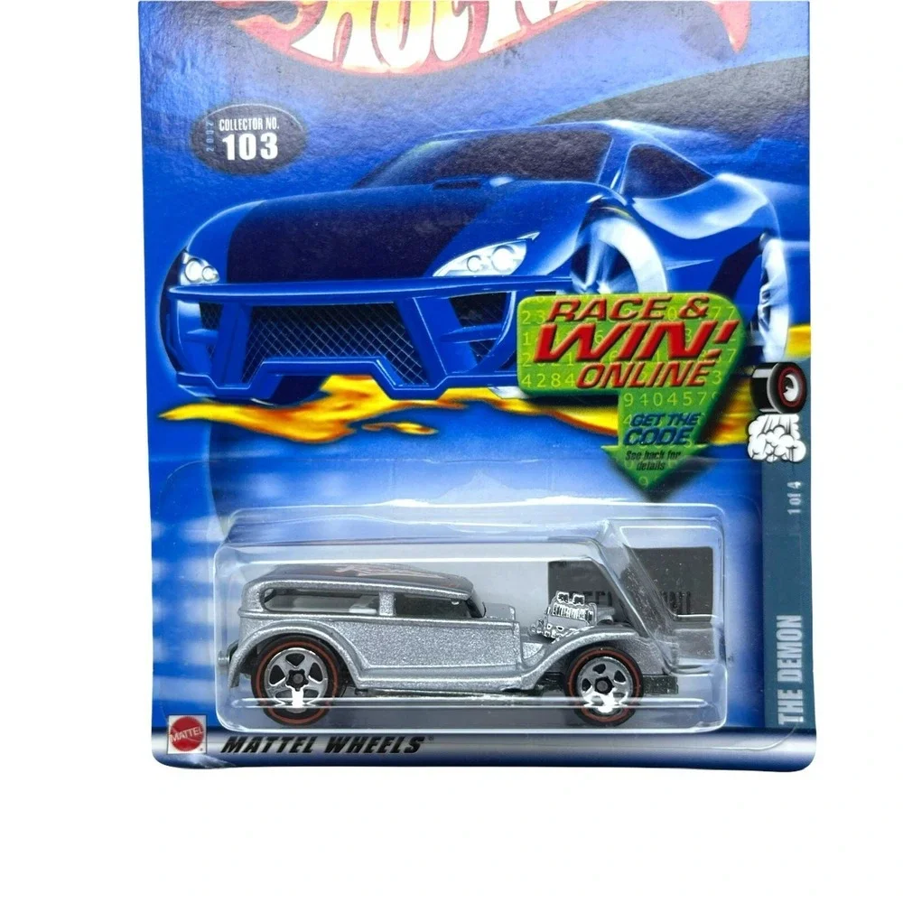 Hot Wheels Red Lines The Demon Car Silver Diecast 1/64 Scale Collector #103 #1/4